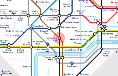 charing cross tube station map